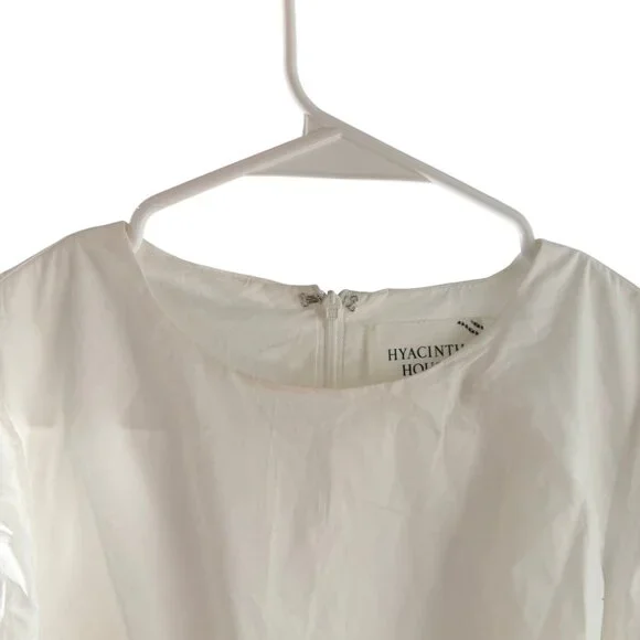 Hyacinth House Tuckernuck White Blue Embroidery Atlantic Mini Dress Size XS NWT - Picture 4 of 6